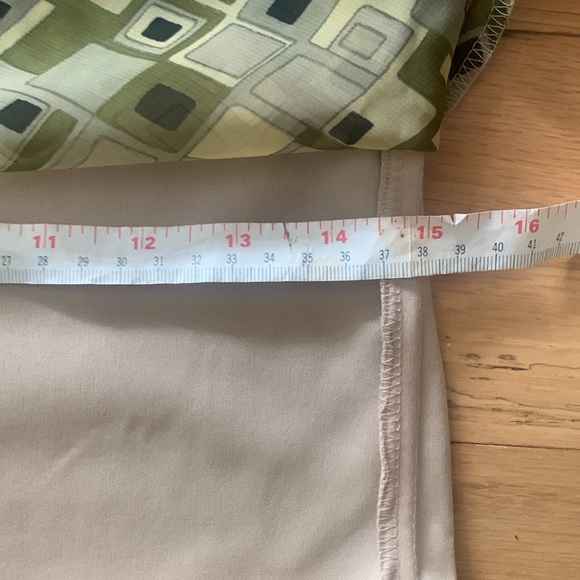 Summer V-Neck Halter Top Olive Green with Liner and Sash Tie -Medium - Picture 13 of 15